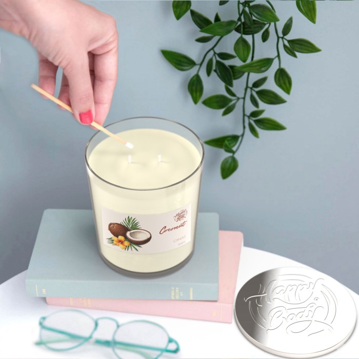 Hindistan Cevizi Kokulu Bardak Mum