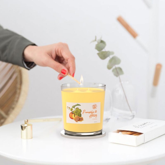 Kabak ve Bal Kokulu Bardak Mum