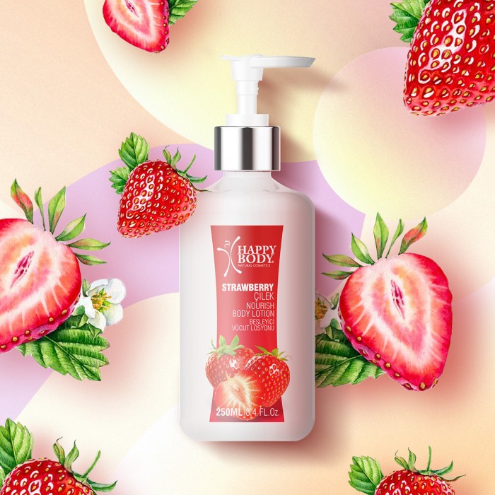 Çilek Nemlendirici ve Besleyici Vücut Losyonu